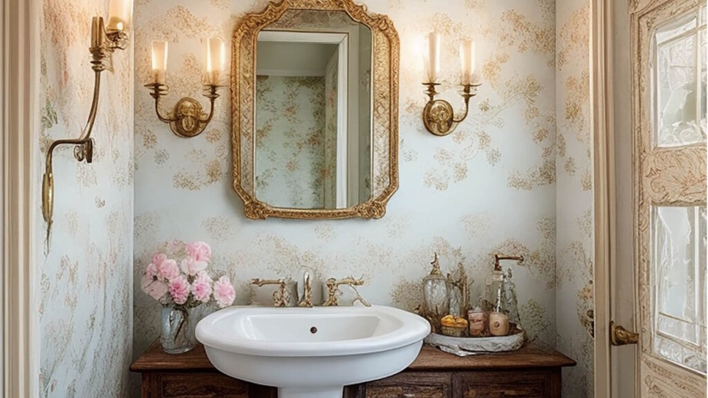 Dans la salle de bain