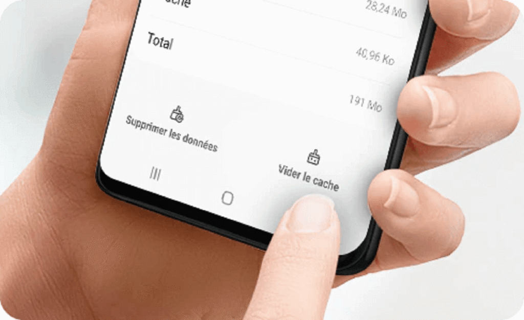 Vider le cache des applications (gain immédiat d’espace)