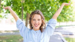 femme heureuse mojo