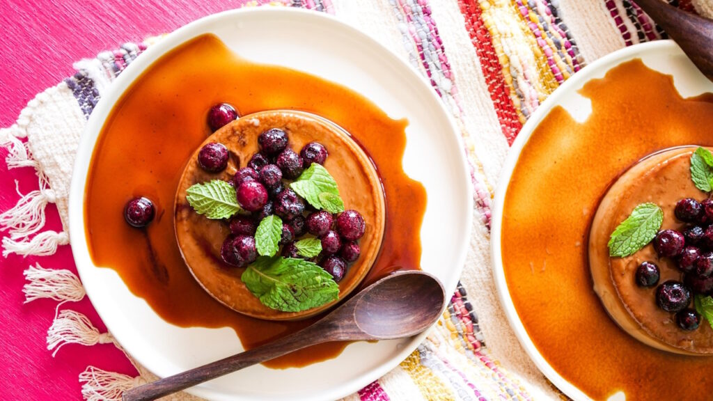 Petits flans de légumes au curcuma et lait d’amande