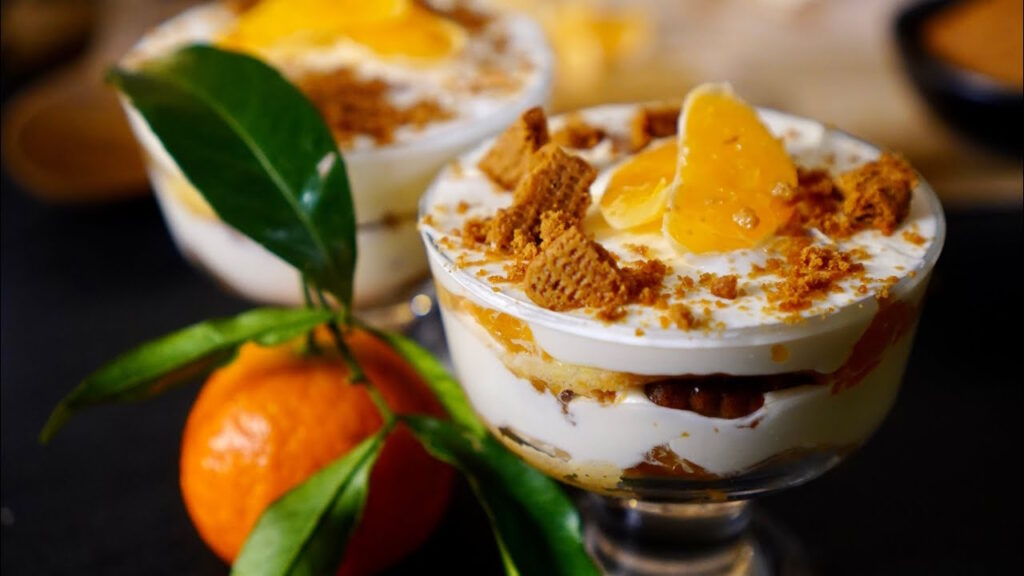 Verrines légères façon tiramisu à la clémentine