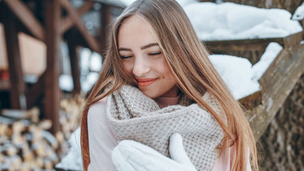 femme hiver gant echarpe laine