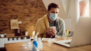 homme freelance independant malade