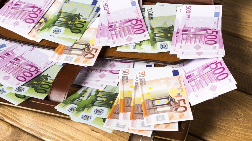 billets euros mallette