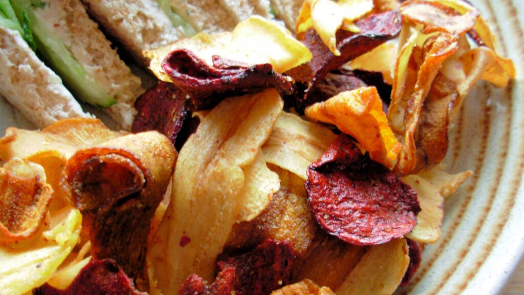 Chips de carottes et betteraves