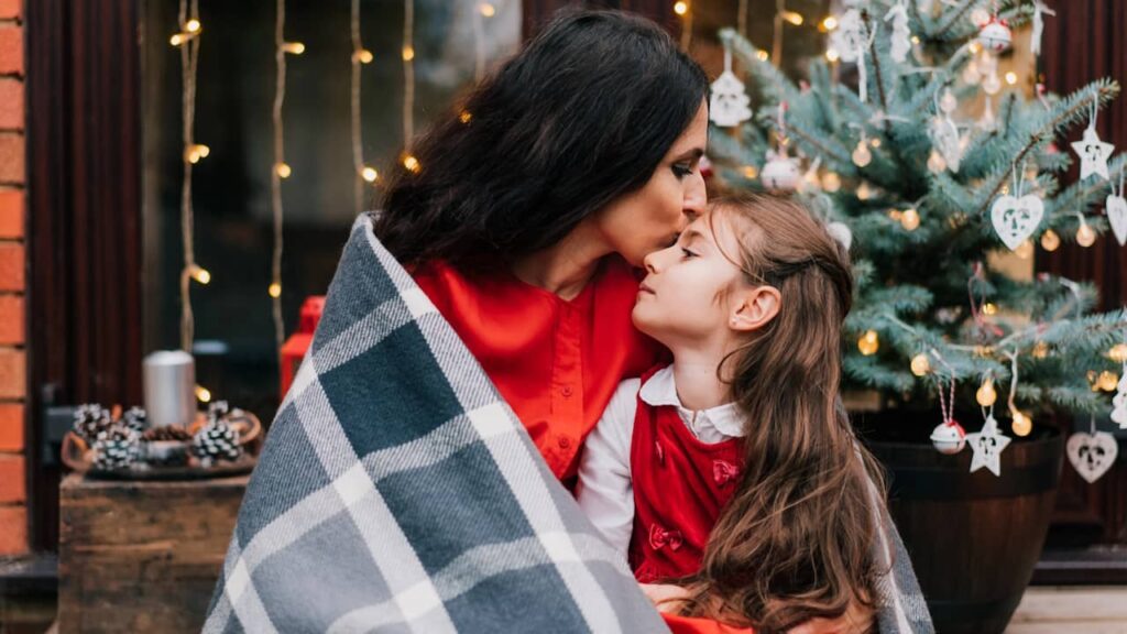 maman et sa fille noel