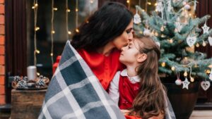 maman et sa fille noel