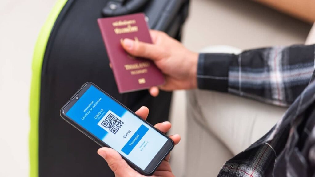 voyageur sur son smartphone