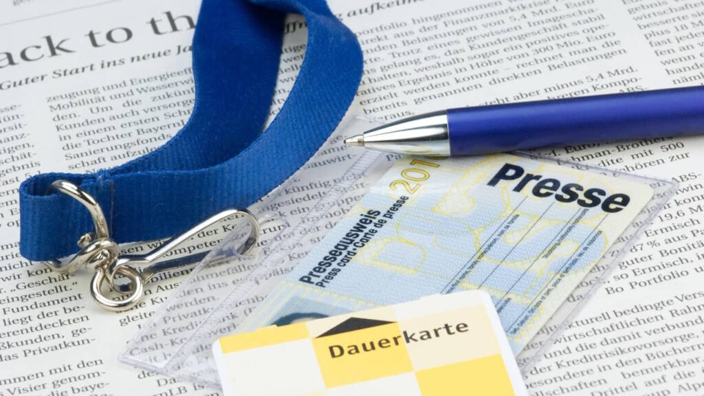 carte de presse journal