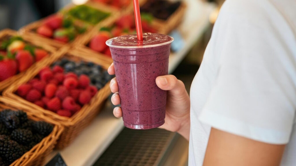 Les jus de fruits rouges