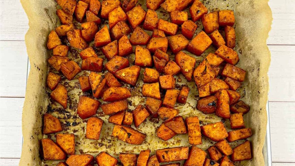 Patate douce rôtie au four aux épices