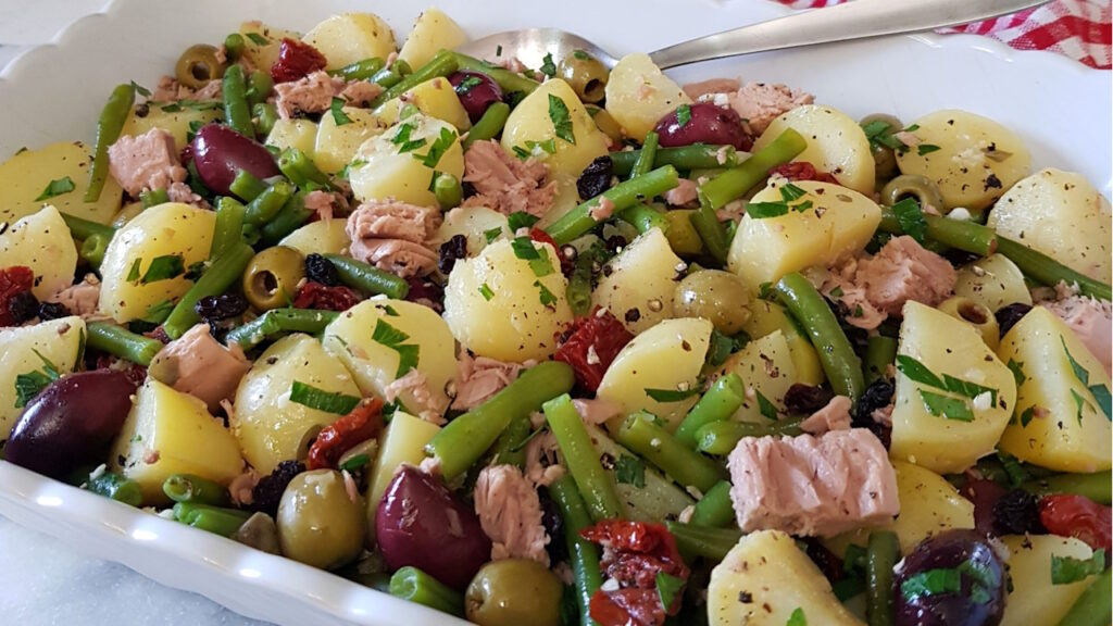 Salade thon, pommes de terre et haricots verts