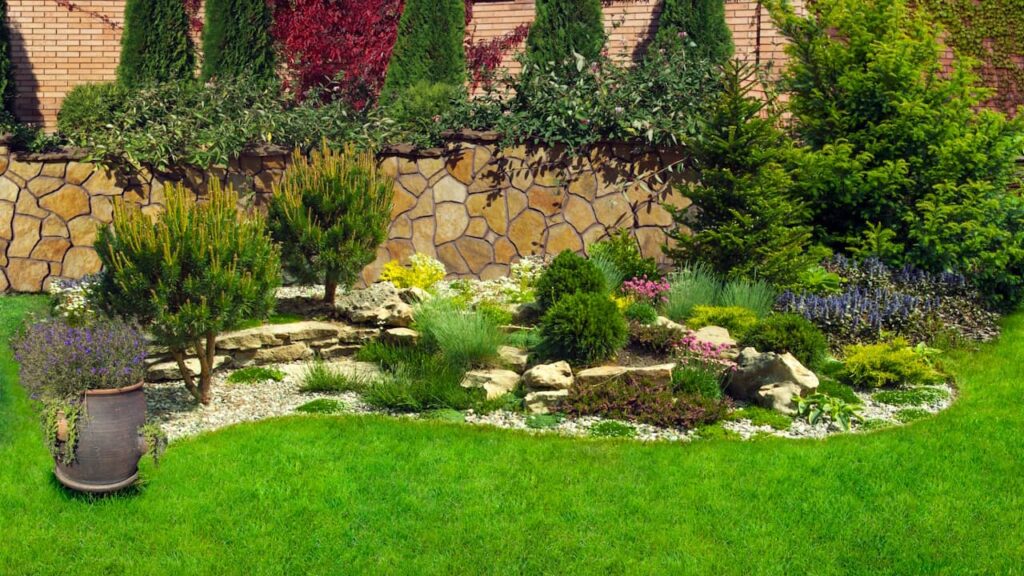amenagement paysager plantes fleurs decoration