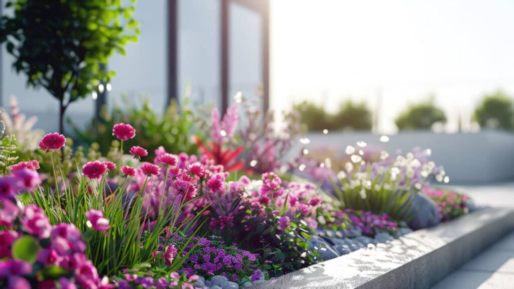 fleurs bordures jardin