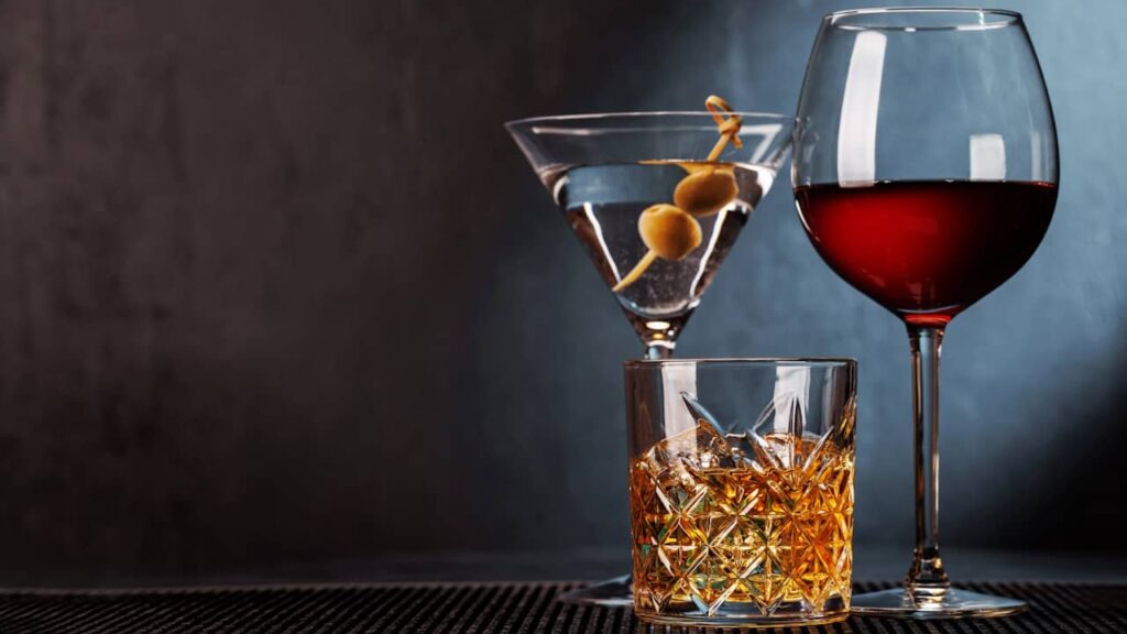trois verres alcool