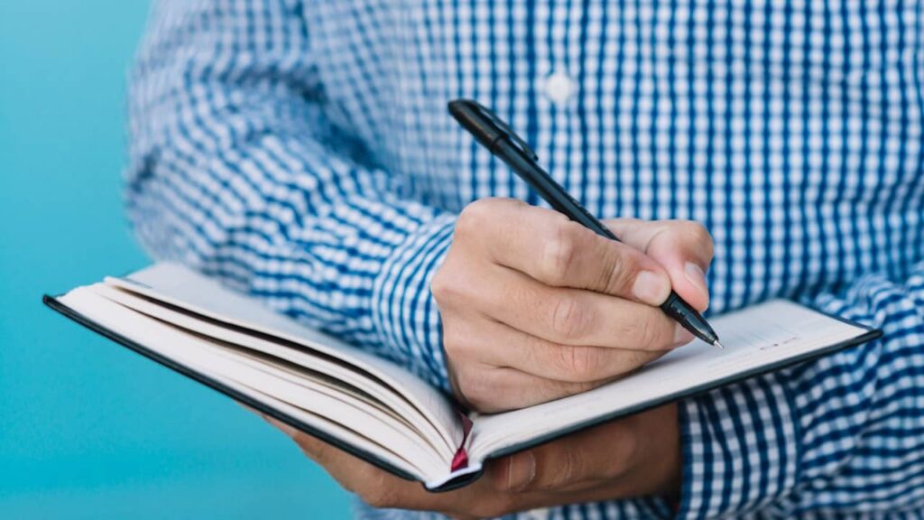 cahier prise de notes