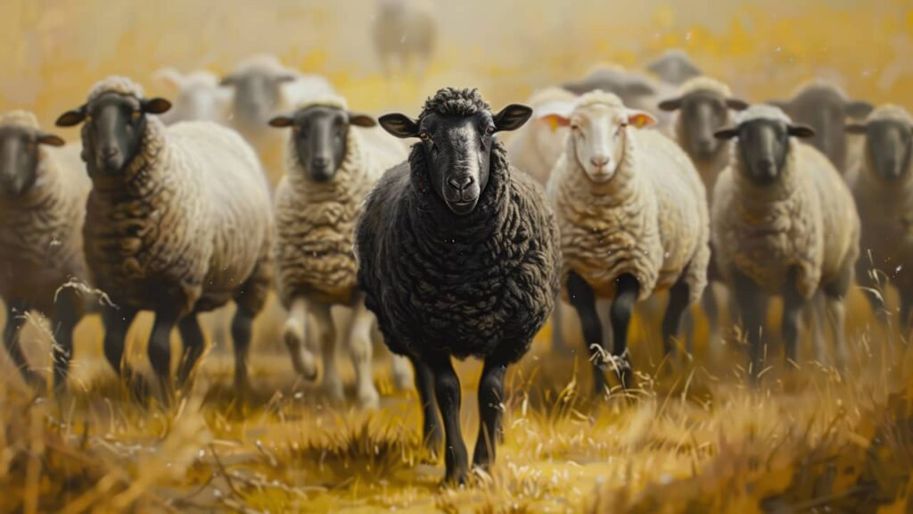 mouton noir mouton blancs