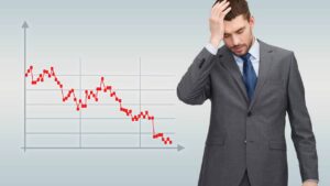 business man chiffres affaires baisse