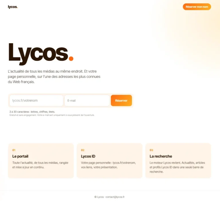 Lycos.fr version 2026