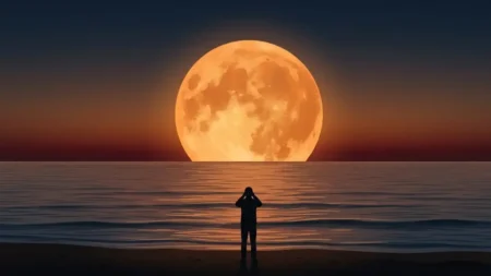 Pourquoi la Lune paraît énorme à l’horizon ? Une énigme vieille de 2 000 ans, à tester vous-même le 26 octobre Pourquoi la Lune paraît plus grosse à l'horizon : l'illusion lunaire