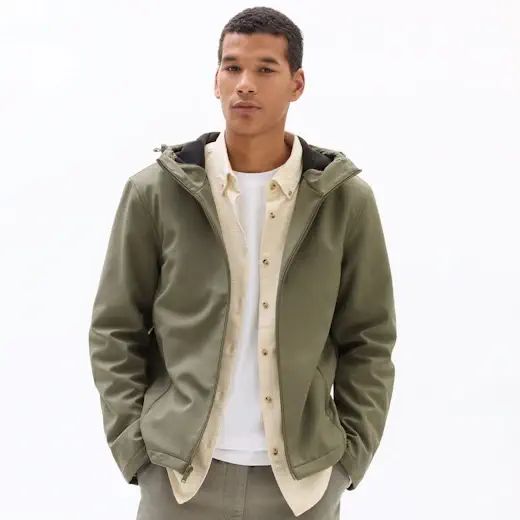 veste à capuche homme kaki