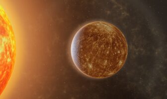 La planète Mercure et le soleil